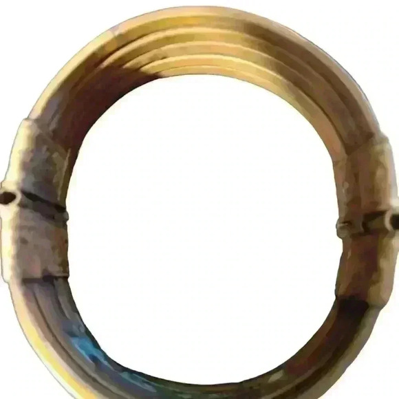 Vintage Brass Mother of Pearl Boho Bracelet - Picture 4 of 6